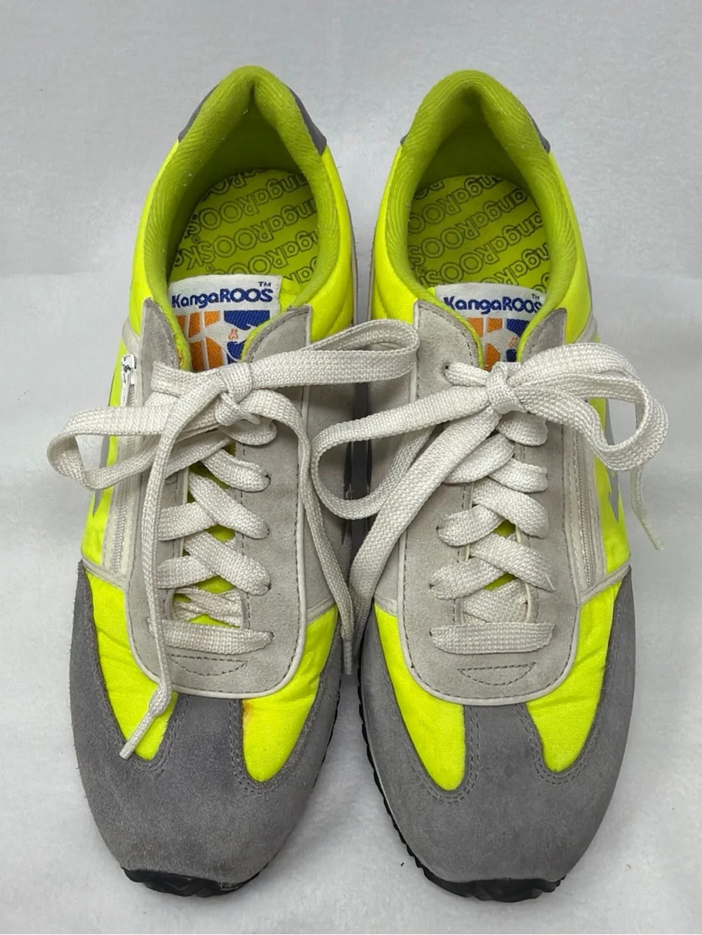 Vintage Y2K kangaROOS Neon Yellow & Gray Men’s Shoes Size 10